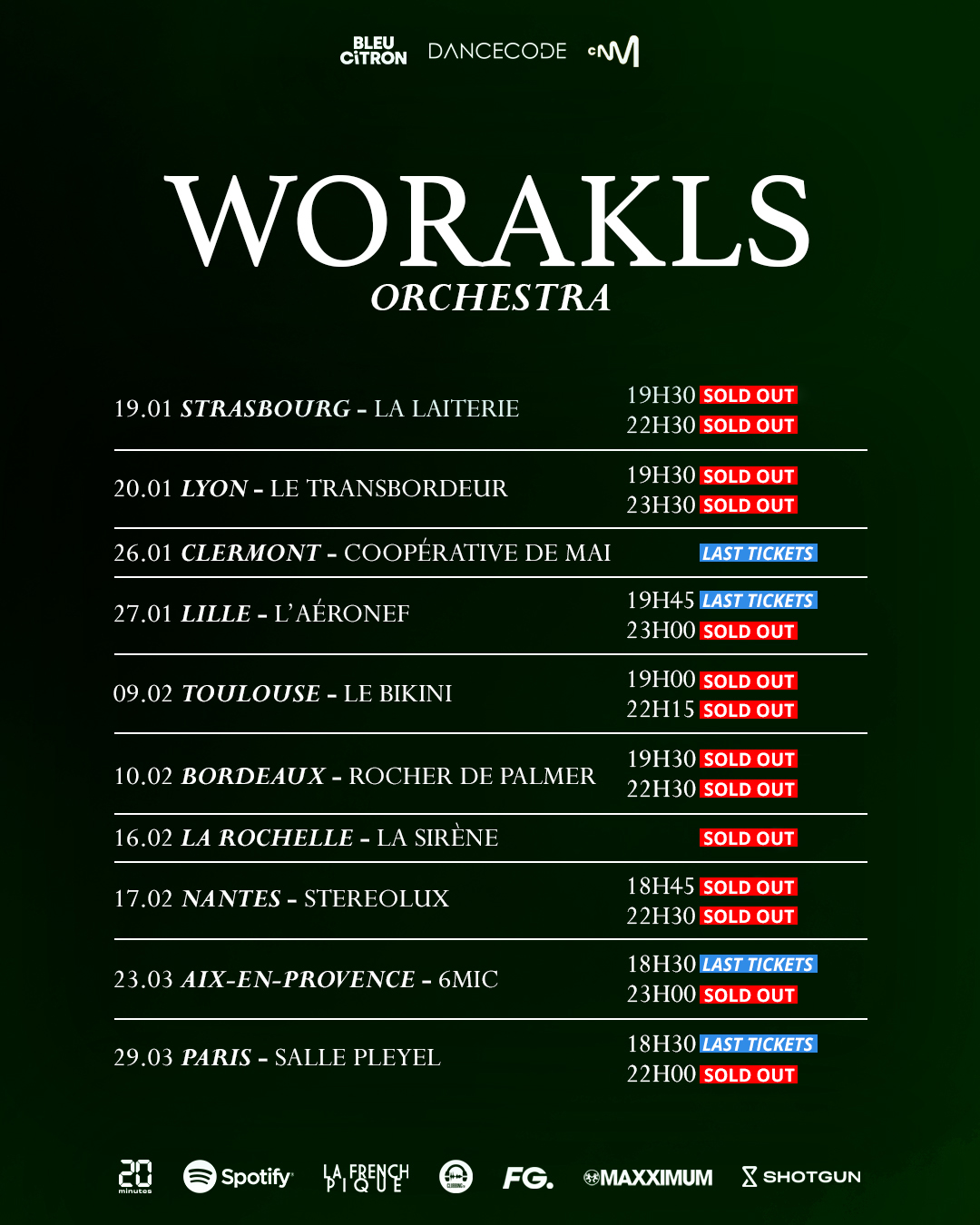 Worakls Orchestra France Tour 2024